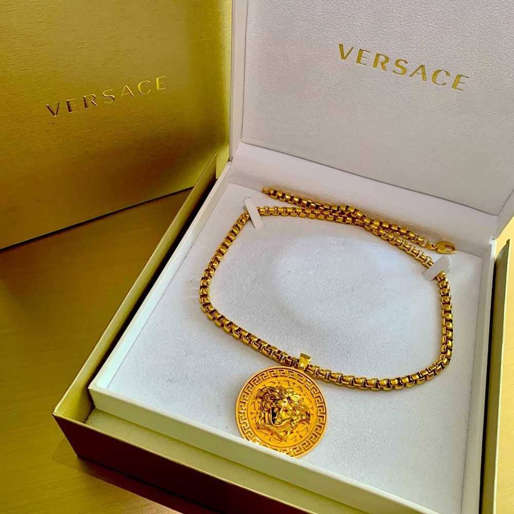 Medusa Medallion Necklace.